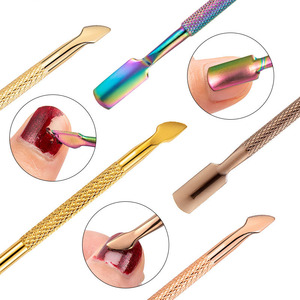 Pousse-cuticules double embout de haute qualité pour manucure et pédicure professionnelle, nettoyage des cuticules et élimination des peaux mortes - Product Image 3