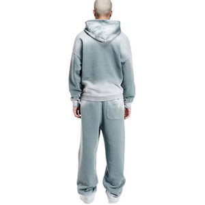 Survêtements zippés vintage délavés à l'acide pour hommes, personnalisables, nouveau design, décontractés, streetwear vierge, 100% coton, vente en gros - Product Image 3