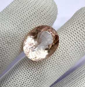 พลอยมอร์แกไนต์สีเทาธรรมชาติ รูปทรงวงรี สำหรับทำเครื่องประดับ Zubeda Gems ขนาดฟรีไซส์ คุณภาพเยี่ยม เกรดหายาก ตรวจสอบโดยบุคคลที่สาม - Product Image 3