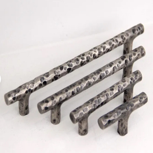 Hammered Metal <b>Bar</b> <b>Pulls</b> in Mosscast Texture Handmade Aluminum Cast Cabinet Handle Modern Metal Rectangle Door <b>Pull</b> Door Handle - Product Image 5