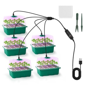 Kit di avviamento per semi a 5 vassoi con cupola a 5 livelli di umidità con luminosità a 5 livelli 4 timer per Greenhouse-5Packs interni - Product Image 2