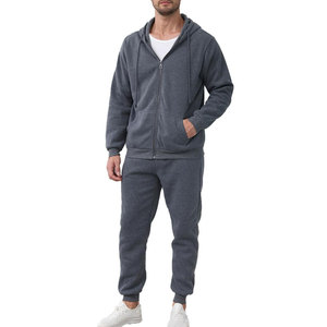 Conjunto Deportivo de Algodón de Alta Calidad OEM de 350GSM, Unisex, para Hombre, Personalizable, Sudadera con Capucha y Pantalones Deportivos 100% Algodón - Product Image 1