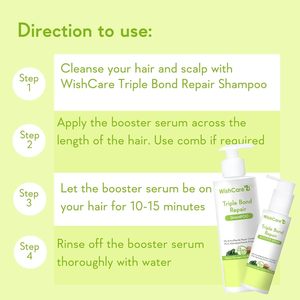WishCare Triple Bond Repair Booster, Sérum Capilar para Cabello Seco y Encrespado |   Para Hombres y Mujeres |   Para todo tipo de cabello |   3.38 onzas líquidas (100 ml) - Product Image 6