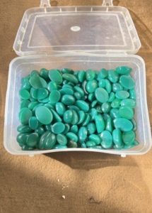 Ónix Verde Certificado GIA, Cabujón Ovalado de Fondo Plano, Piedras Sueltas Naturales para Joyería, Pulido, Venta al por Mayor con Cambio de Color - Product Image 2
