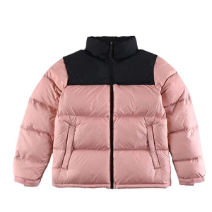 Chaqueta acolchada North F para hombre, color blanco, con cuello alto, gruesa, con cremallera, abrigo cálido para invierno - Product Image 3