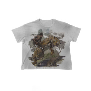 เสื้อยืดคอตตอนคุณภาพสูง 190 GSM ล้างสีแบบ Acid Wash สีแดง ลุคซอฟท์วอช ตะเข็บตัดกัน พิมพ์ลายโลโก้ เสื้อยืดผู้ชายทรงหลวม 100% ผ้าฝ้าย - Product Image 5