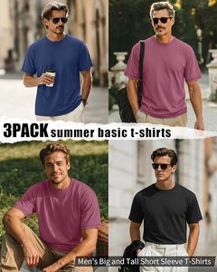 เสื้อยืดผู้ชายผ้าฝ้ายพื้นฐานแบบปรับแต่งได้ เนื้อผ้าน้ำหนักเบา ระบายอากาศได้ดี นุ่มสบาย ทรงปกติ สวมใส่สบายๆ ในฤดูร้อน เสื้อผ้าขายส่ง - Product Image 4