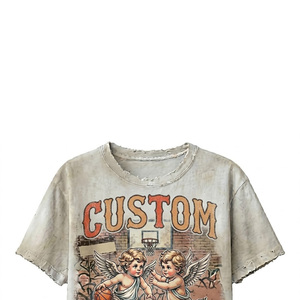 Camiseta personalizada estilo vintage con estampado DTG, 100% algodón, tela suave, con pedrería, manga corta, para uso unisex y cómodo. - Product Image 4