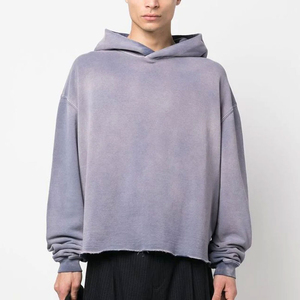 Sudaderas con Capucha para Hombre, Lavado Ácido, 100% Algodón, Invierno, Color Liso, Logotipo Personalizado, Venta Directa de Fábrica 2026 - Product Image 2