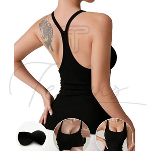 Débardeurs courts pour femmes en coton respirant de qualité supérieure, sans manches, t-shirts courts, débardeurs pour femmes - Product Image 2
