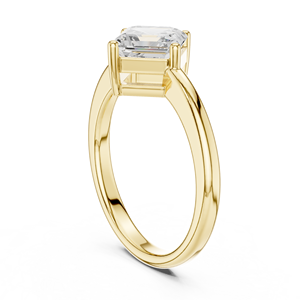 Asscher Cut Diamond Yellow Gold <b>Ring</b> Elegant Solitaire GRA Certified Fine Design Jewelry <b>Crafted</b> From Solid 14k Yellow Gold - Product Image 3