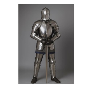 Traje de Armadura Medieval Completo Plateado, Disfraz de Caballero, Guerrero, Cruzado, para Halloween, para Hombre - Product Image 5
