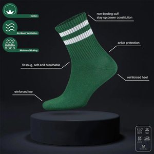 Chaussettes d'hiver décontractées pour hommes en fibre de coton, couleur noire, protection de la cheville, orteil renforcé, course à pied, jogging, service OEM - Product Image 3