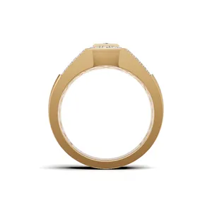 Anillo de Diamantes Cultivados en Laboratorio para Hombre Regent Halo, Anillo de Diamantes de Corte Redondo y Princesa, 81 Piezas de Diamantes para Anillo de Hombre - Product Image 2