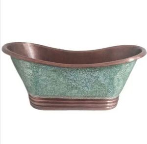 Bañera de Cobre con Patas de Gato, Diseño de Doble Slipper, Acabados en Cobre, Venta al por Mayor - Product Image 5