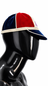 Gorra de Béisbol Patch House de Terciopelo 100% Algodón, 6 Paneles, Ajustada, Unisex, Formal, Azul Marino, Blanco, Rojo, Color en Contraste, Adorno Plateado con Borla - Product Image 5