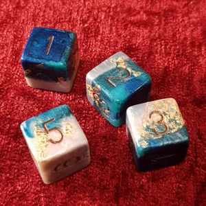 Artisan Wood Resin RPG <b>Dice</b> <b>Set</b> for Table Games Decorative Handmade Wooden Resin <b>Dice</b> Collection - Product Image 4
