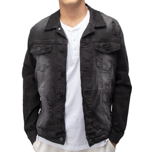 Wholesale <b>Mens</b> Jean <b>Jacket</b> | Modern Slim Fit <b>Denim</b> Outerwear with Chest Pockets Jean <b>Jacket</b> with Button Closure - Product Image 4