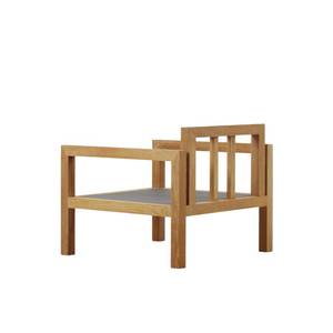 Midcentury Solid Teak Wood Outdoor Nero Lazy Chair Armchair Patio <b>Bench</b> Cushioned Foam Seat Non-Foldable Garden Seating - Product Image 5