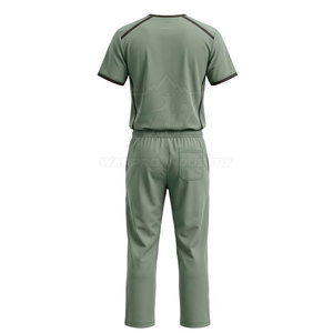 Ensemble de tenue de travail élégante pour hommes, vêtements de travail pour le secteur de la santé, avec un design moderne à col en V, tissu doux, plusieurs poches et mouvements confortables - Product Image 2