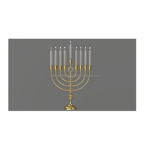 Royal Handmade Metal Candle Stand & Candelabra Home Decor Customizable Festive <b>Pillar</b> Holder - Product Image 1