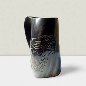Taza Vikinga Tallada a Mano Multicolor de Alta Calidad 100% Auténtica, Último Diseño de la Marca Vikinga para Regalos Empresariales, Precio al por Mayor - Product Image 4