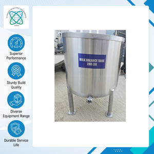 Stock disponible 200 litres. Réservoir de réception de lait en acier inoxydable de grande capacité, fabriqué par le premier fabricant indien - Product Image 2