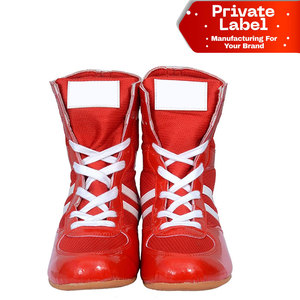Zapatillas de Boxeo Clásicas con Cordones y Parches de Poliéster, Calzado de Ring de Estilo Tradicional, Suela de Alto Rebote, Flexibles, para Luchadores Avanzados - Product Image 1