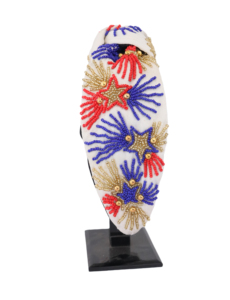New Stylish Durable <b>Beaded</b> Star <b>Headband</b> for Women and Girls America Day Special White Padded Patriotic Fashion Hairband in 2026 - Product Image 5