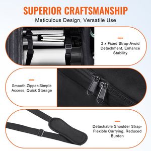 Estuche para Telescopio de 22 Pulgadas con Hebillas Fijas, Múltiples Bolsillos, Divisor Desmontable, Bolsa de Almacenamiento Absorbente de Impactos para Instrumentos - Product Image 6