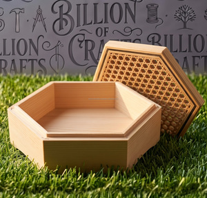 Wholesale <b>Foldable</b> Rectangle Gulf Style Laser Cut Wooden Jewelry <b>Box</b> with Geometric Pattern Lid Custom Premium Packaging - Product Image 4