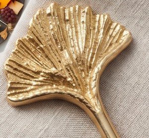 Juego de cuchillos y espátula para queso chapados en oro, de acero inoxidable con mangos con diseño de abanico, perfecto para cenas elegantes en el hogar y restaurantes. - Product Image 2