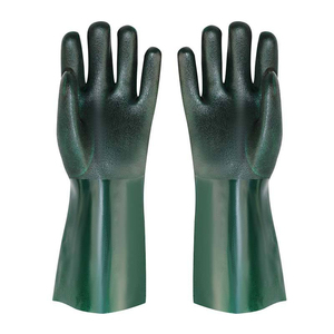 Guantes de Trabajo de PVC Naranja de Buena Calidad, Guantes de Seguridad con Doble Recubrimiento de PVC para Protección de Manos, Venta al Por Mayor - Product Image 2