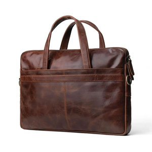 Sac pour ordinateur portable en cuir véritable de haute qualité 2026 pour unisexe, sacs pour ordinateur portable en cuir de qualité supérieure avec logo personnalisé imprimé - Product Image 6