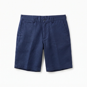 Shorts cargo en lin 100% pour homme, beige, décontractés, respirants, unis, avec poche, pour les voyages d'été - Product Image 2