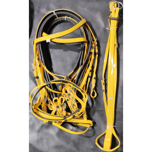 À VENDRE : Ensemble de bride et de harnais d'équitation en PVC, harnais et bride arabes, couleur jaune, 8 dollars, carte de crédit acceptée - Product Image 5