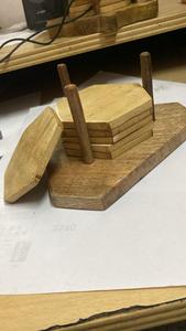 Posavasos de madera, posavasos de cocina, posavasos artesanales, artículo de madera, posavasos. - Product Image 2