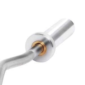 Bilanciere Curvo Antiscivolo in Acciaio da 4 Piedi con Doppia Manicotto in Rame e Doppio Cuscinetto, Filettato, Argento - Categoria Prodotto: Bilancieri - Product Image 6