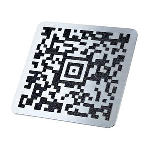 Étiquette rectangulaire en métal imperméable de luxe, imprimée en sérigraphie, avec code QR, autocollant personnalisé, identification adhésive, marque CALA, Taïwan - Product Image 4