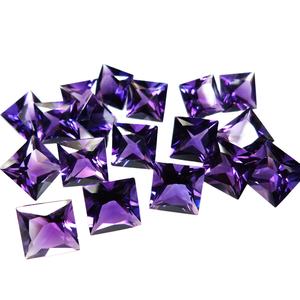 พลอยอเมทิสต์สีม่วงธรรมชาติจาก100% อัญมณีทรงหลวมเจียระไนทรงสี่เหลี่ยมออกแบบโดยดีไซน์เนอร์ผลิตจากผู้ผลิต - Product Image 1