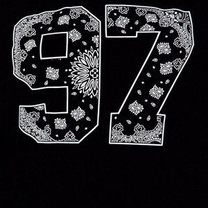 เสื้อยืดแขนยาวสีดำสำหรับผู้หญิง พิมพ์ลายเพสลีย์ สตรีทแวร์ ผ้าคอตตอนผสม สวมใส่สบายทรงหลวม เสื้อเจอร์ซีย์อเมริกันฟุตบอล - Product Image 3