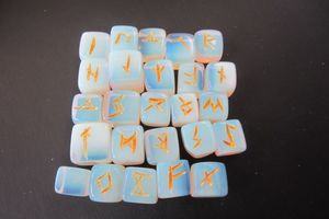 ชุด Rune มูนสโตนสีรุ้งสไตล์ฮวงจุ้ยชุดพลอยอาเกตคริสตัลธรรมชาติแกะสลักแบบคู่ - Product Image 4