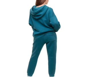 Sweat à capuche polaire uni pour femme, chaud et doux, à manches longues, décontracté, avec poche, confortable pour le quotidien, logo frontal - Product Image 4