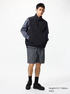Pantalones cortos para hombre con cremallera y tela impermeable - Product Image 5