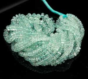 Perles Rondelles Facettées en Aigue-marine 100% Naturelle 5-7mm, Fil de 16 Pouces, Qualité AAA, Fournitures pour la Fabrication de Bijoux - Product Image 2