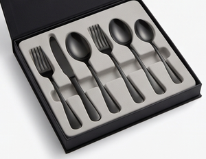Elegant Matte Black Stainless Steel Flatware Set Minimalist Design Dishwasher Safe Wedding Dinnerware Cutlery <b>Knife</b> <b>Fork</b> Spoon - Product Image 4