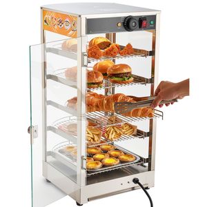 Scaldavivande a 5 livelli in acciaio inossidabile con luce LED da 800W e ripiani regolabili (86) - Product Image 1