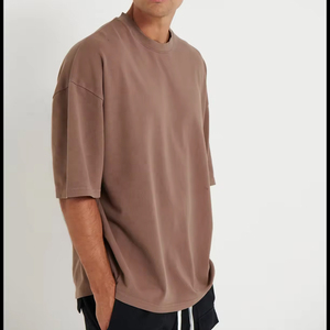 เสื้อยืดคอกลมแขนสั้นทรงหลวมโอเวอร์ไซส์ ผ้าฝ้าย 100% คุณภาพสูง ระบายอากาศได้ดี เป็นมิตรต่อสิ่งแวดล้อม สำหรับผู้ชาย - Product Image 5