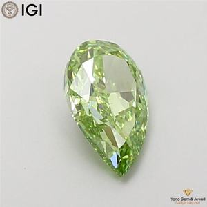 เพชรสีเขียวแฟนซีสดใส ความสะอาดระดับ VS1 น้ำหนัก 5.00 กะรัต ผลิตด้วยวิธี CVD รูปทรงลูกแพร์ พร้อมใบรับรอง IGI สำหรับทำแหวนตามสั่ง เป็นของขวัญ - Product Image 4