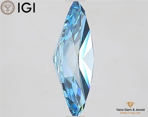 Diamante de Corte Marquesa de 2.00 Quilates, Color Azul Intenso, Claridad VVS2, Cultivado en Laboratorio CVD, con Certificado IGI para Joyería de Boda - Product Image 4